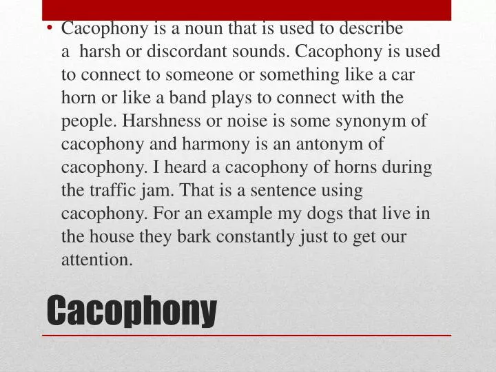 cacophony