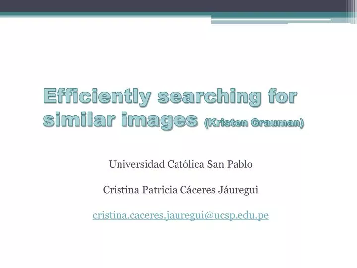 efficiently searching for similar images kristen grauman