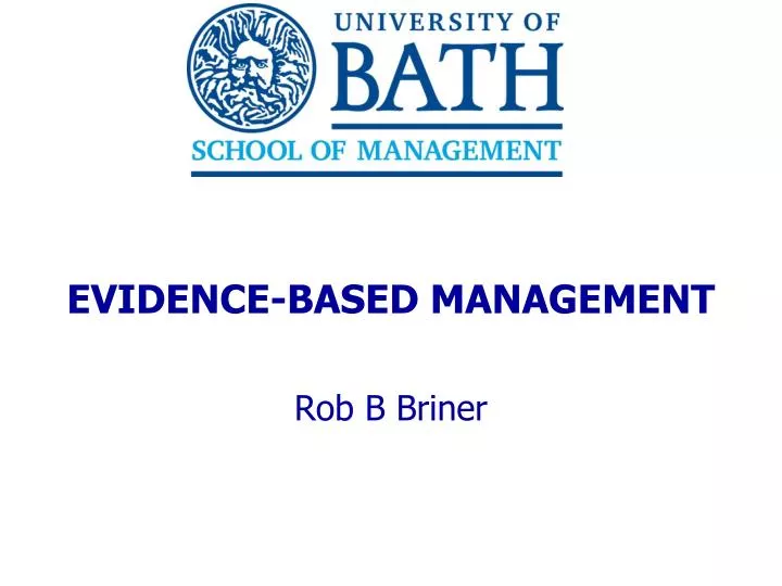 evidence based management