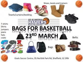 Bags for basketball 23 rd march