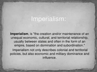 Imperialism: