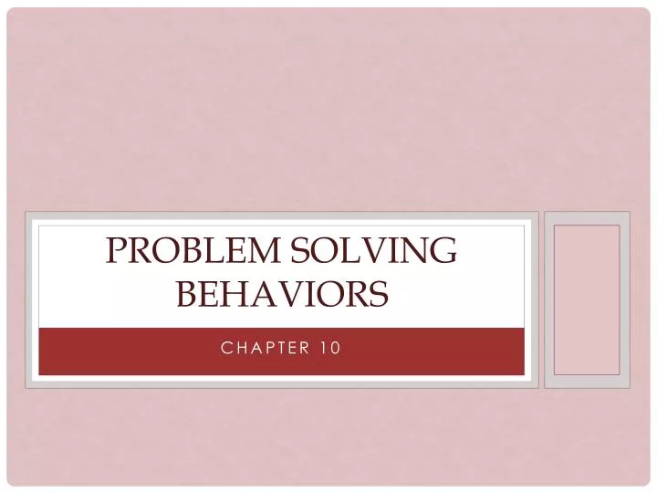 problem solving behaviors