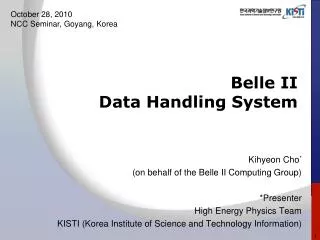 Belle II Data Handling System