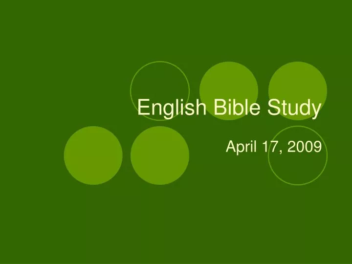 english bible study