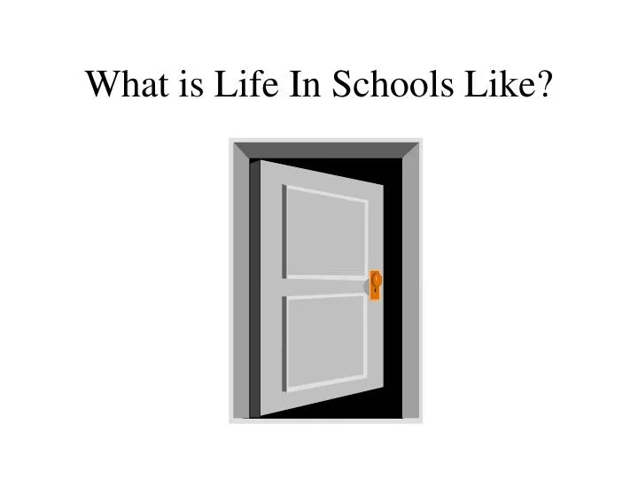 what is life in schools like
