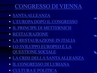congresso di vienna