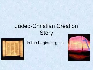 Judeo-Christian Creation Story