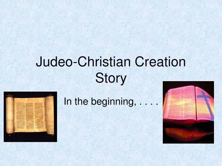 judeo christian creation story