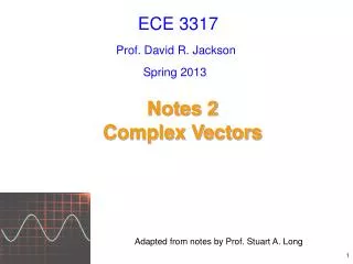 Notes 2 Complex Vectors