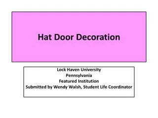 Hat Door Decoration