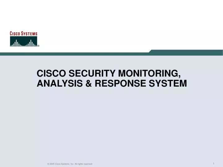cisco security monitoring analysis response system