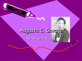 Augusta C. Savage
