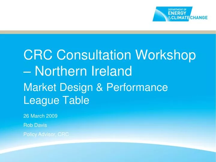 crc consultation workshop northern ireland