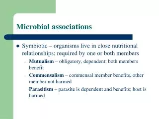 Microbial associations