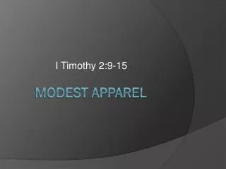 MODEST APPAREL