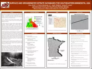SURFACE AND GROUNDWATER NITRATE DATABASES FOR SOUTHEASTERN MINNESOTA, USA