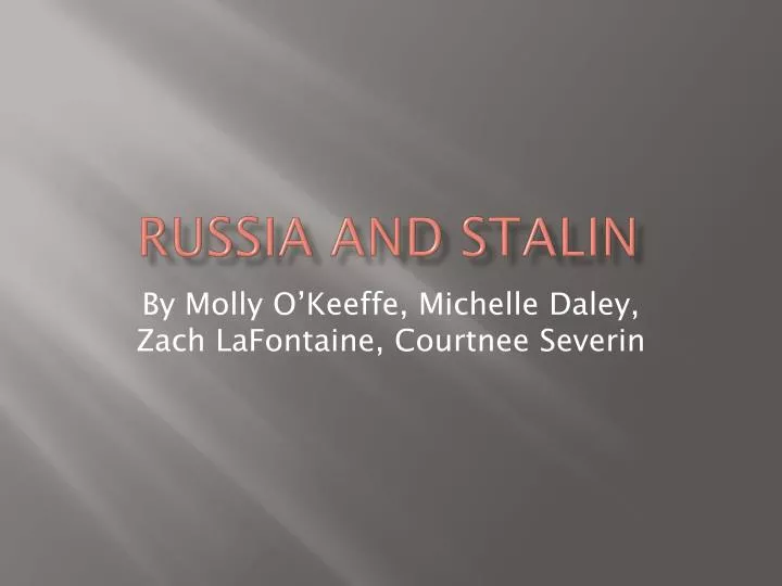 russia and stalin