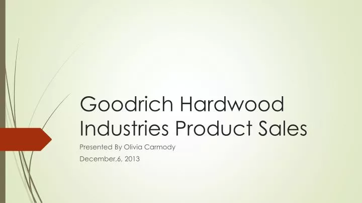 goodrich hardwood industries product sales
