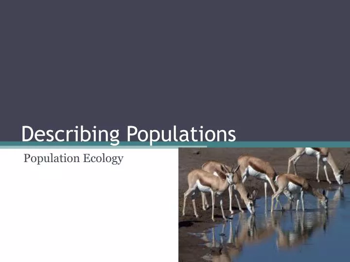 describing populations
