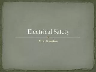 Electrical Safety