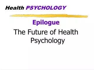 Health PSYCHOLOGY