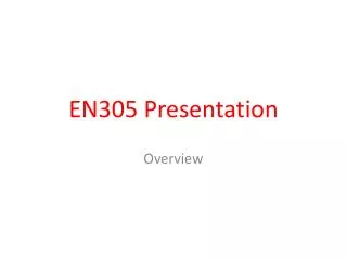 EN305 Presentation