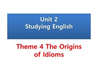 unit 2 studying english