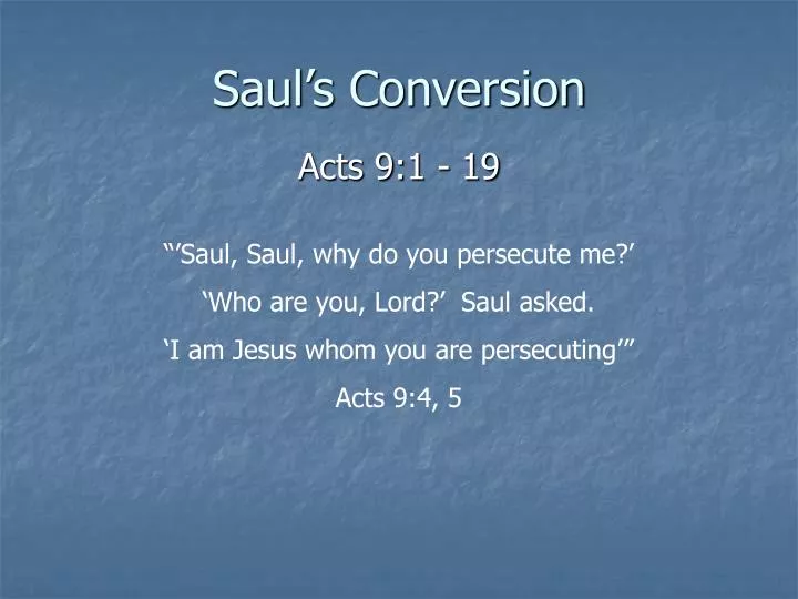 saul s conversion