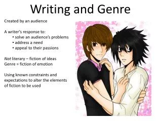 Writing and Genre