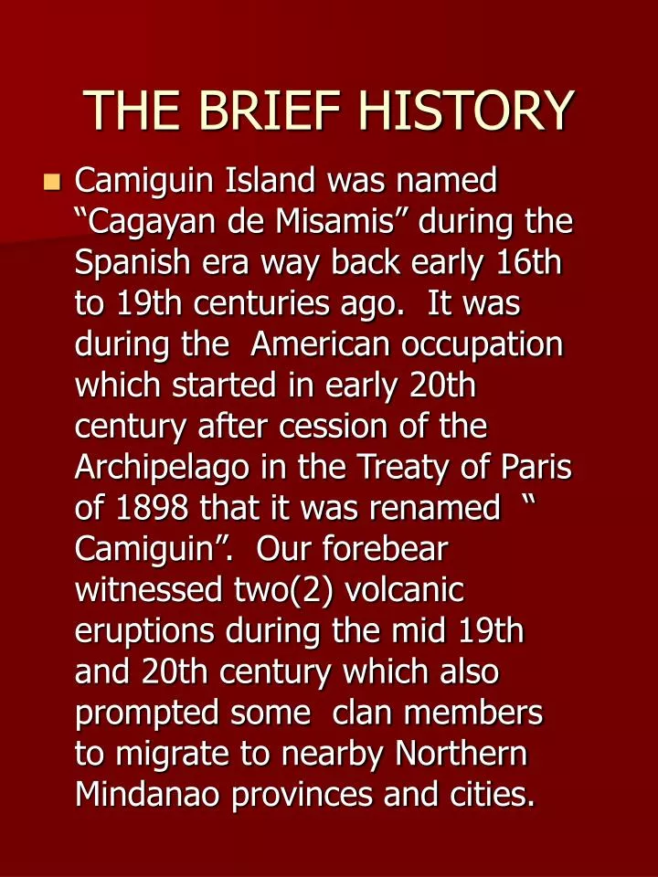 the brief history