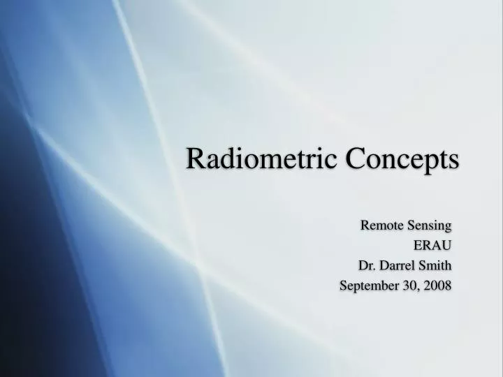 radiometric concepts