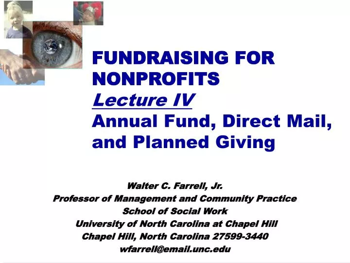 fundraising for nonprofits lecture iv annual fund direct mail and planned giving