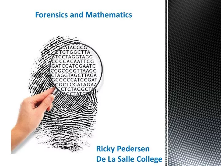 forensics and mathematics