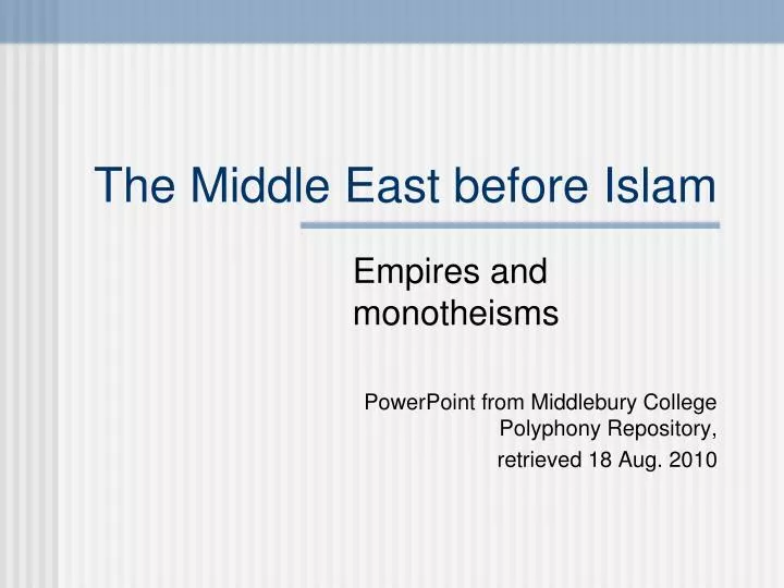 the middle east before islam