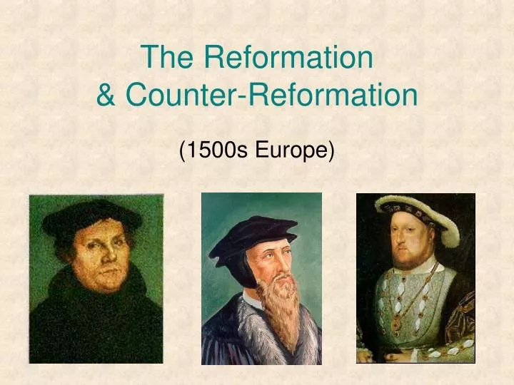 the reformation counter reformation