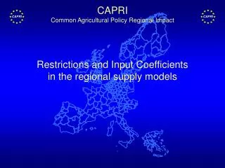Restrictions and Input Coefficients in the regional supply models