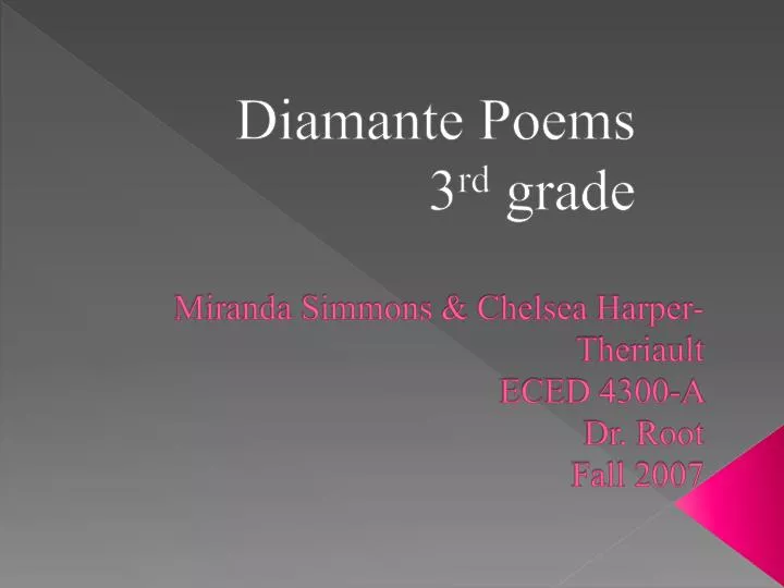 miranda simmons chelsea harper theriault eced 4300 a dr root fall 2007