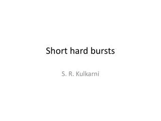 Short hard bursts