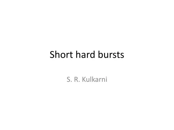 short hard bursts