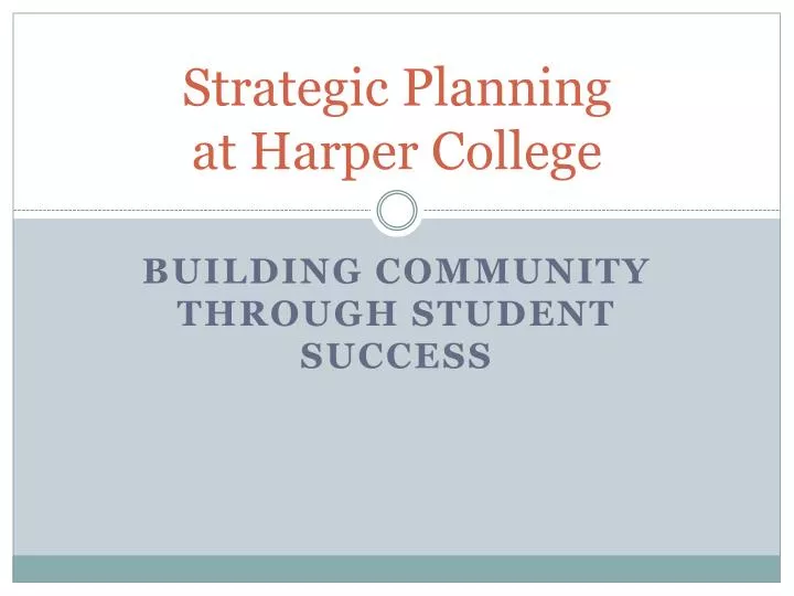 strategic planning at harper college