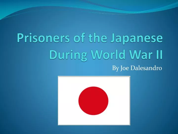 prisoners of the japanese during world war ii