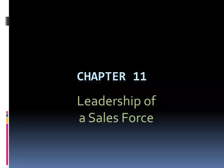 leadership of a sales force