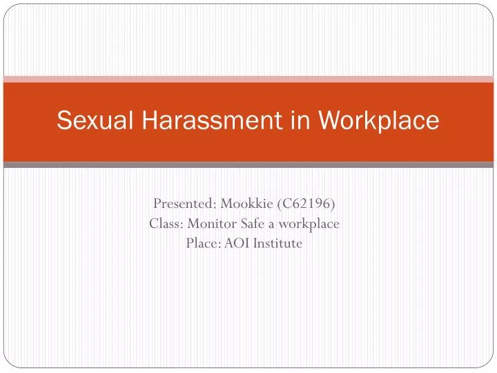 sexual harassment in workplace