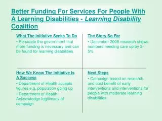 What The Initiative Seeks To Do