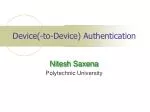 Device(-to-Device) Authentication - slide 1
