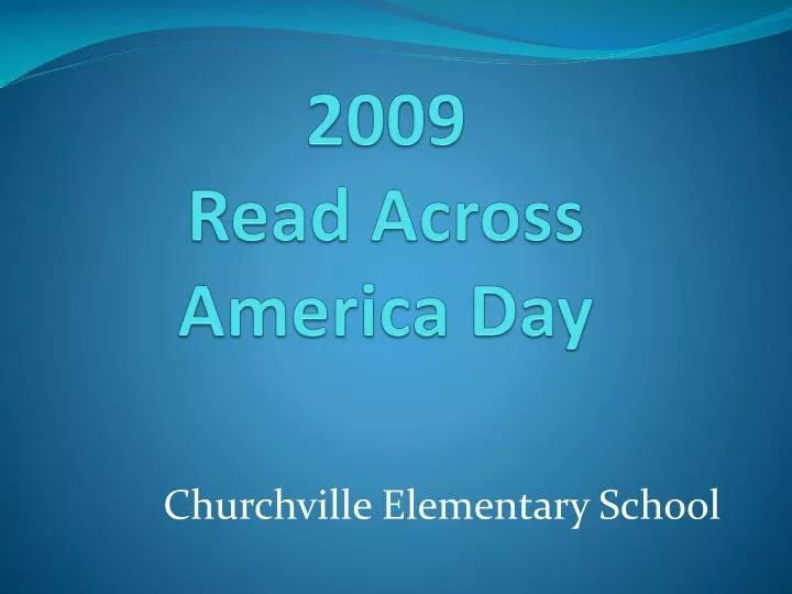 2009 read across america day