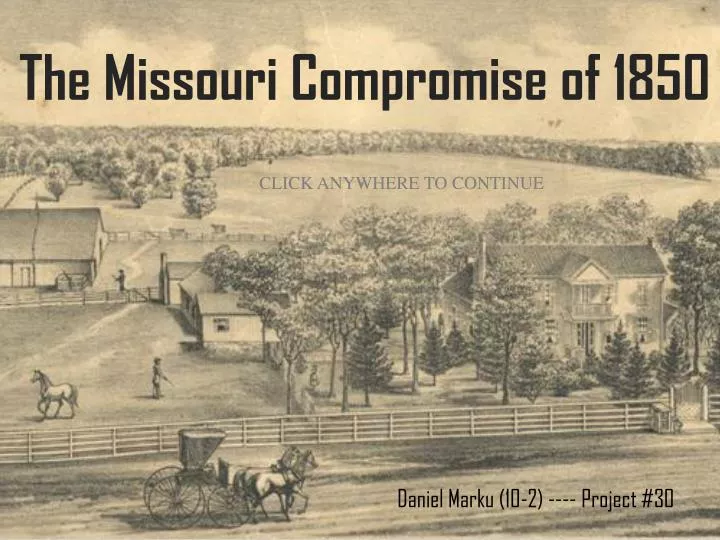 the missouri compromise of 1850