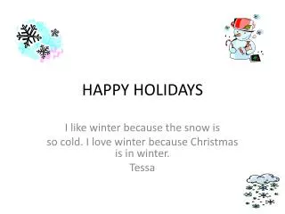 happy holidays