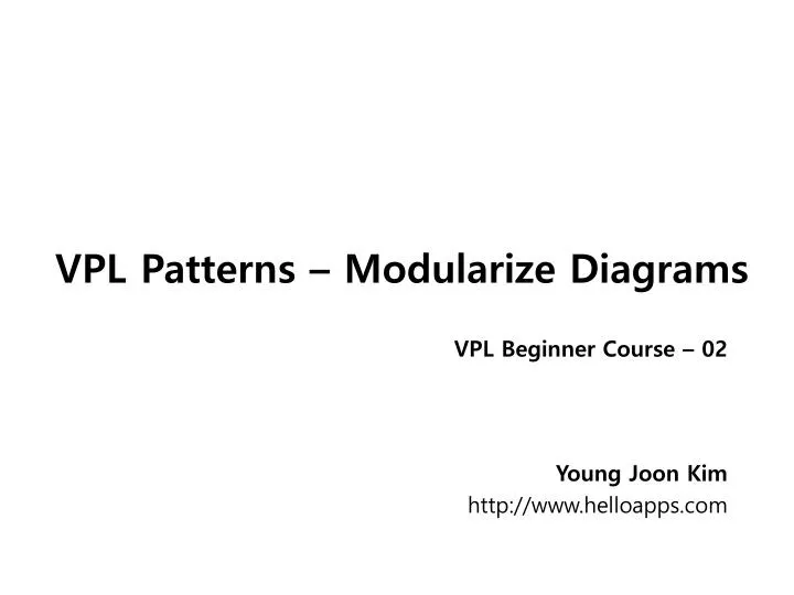 vpl patterns modularize diagrams