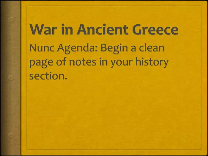 war in ancient greece